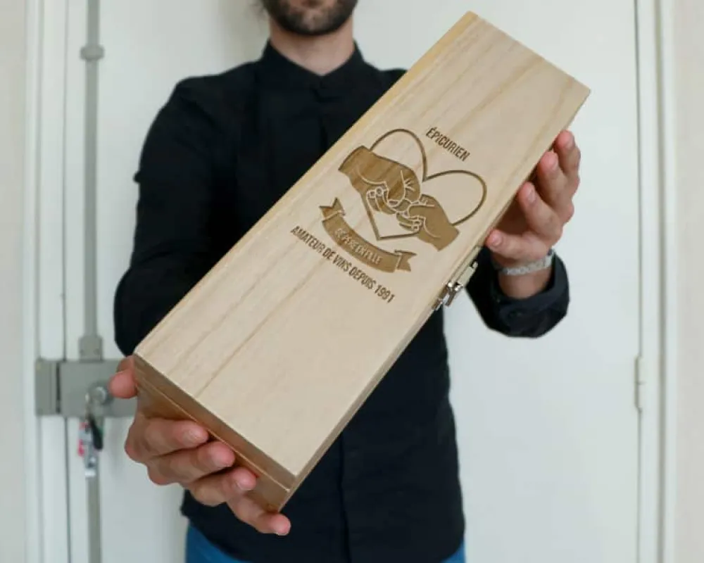 Caisse à vin personnalisée papa - De Père en Fils / Fille|Cadeaux.com Sale