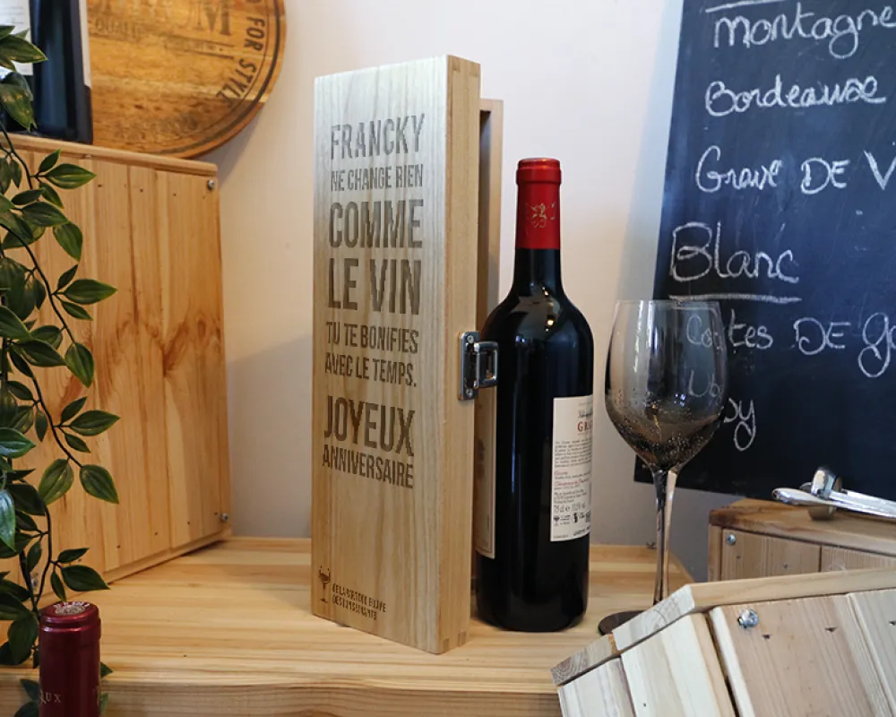Caisse à vin personnalisée anniversaire - Citation|Cadeaux.com Clearance