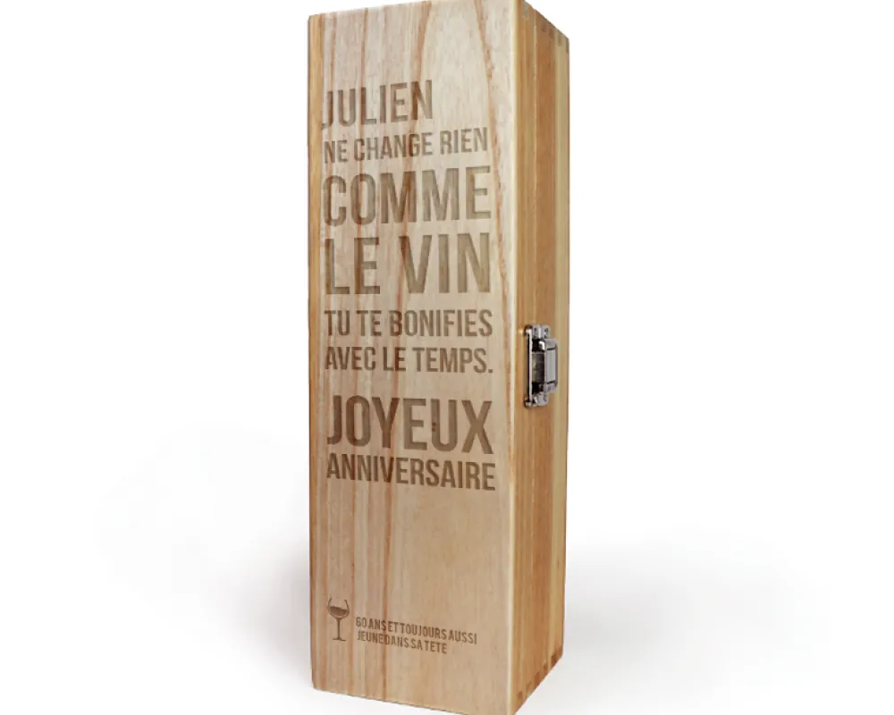 Caisse à vin personnalisée anniversaire - Citation|Cadeaux.com Clearance