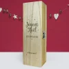 Caisse à vin personnalisée en bois - Joyeux Noël et Bonne année|Cadeaux.com Outlet
