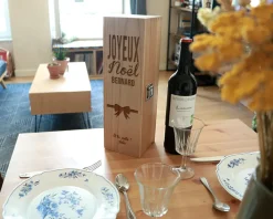 Caisse à vin personnalisée Noël|Cadeaux.com Hot