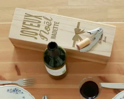 Caisse à vin personnalisée Noël|Cadeaux.com Hot