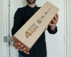 Caisse à vin personnalisée papa - Family Circus|Cadeaux.com Best