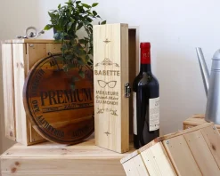 Caisse à vin personnalisée en bois - Meilleure Grand-mère|Cadeaux.com Outlet