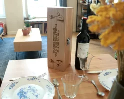 Caisse à vin personnalisée message - Vigne|Cadeaux.com