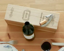 Caisse à vin personnalisée en bois - Meilleur Grand-père|Cadeaux.com Discount