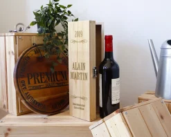Caisse à vin personnalisée anniversaire - Année|Cadeaux.com Discount