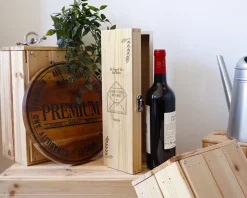 Caisse à vin personnalisée en bois - Veux-tu être ... ?|Cadeaux.com Outlet