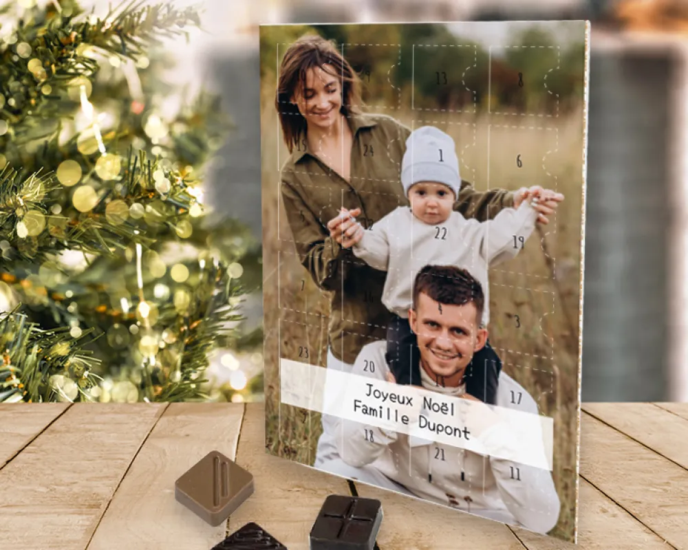 Calendrier de l'Avent personnalisé - Photo et message|Cadeaux.com Online