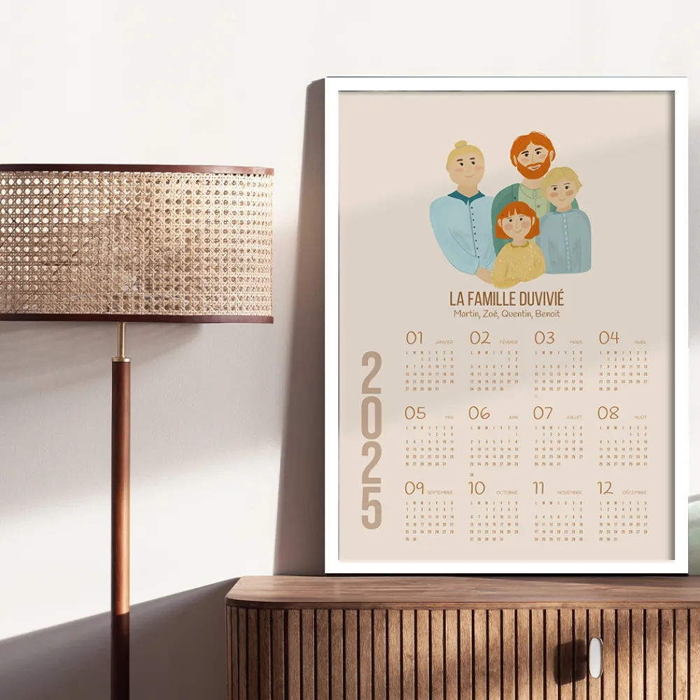 Calendrier personnalisé - Portrait de Famille|Cadeaux.com Sale