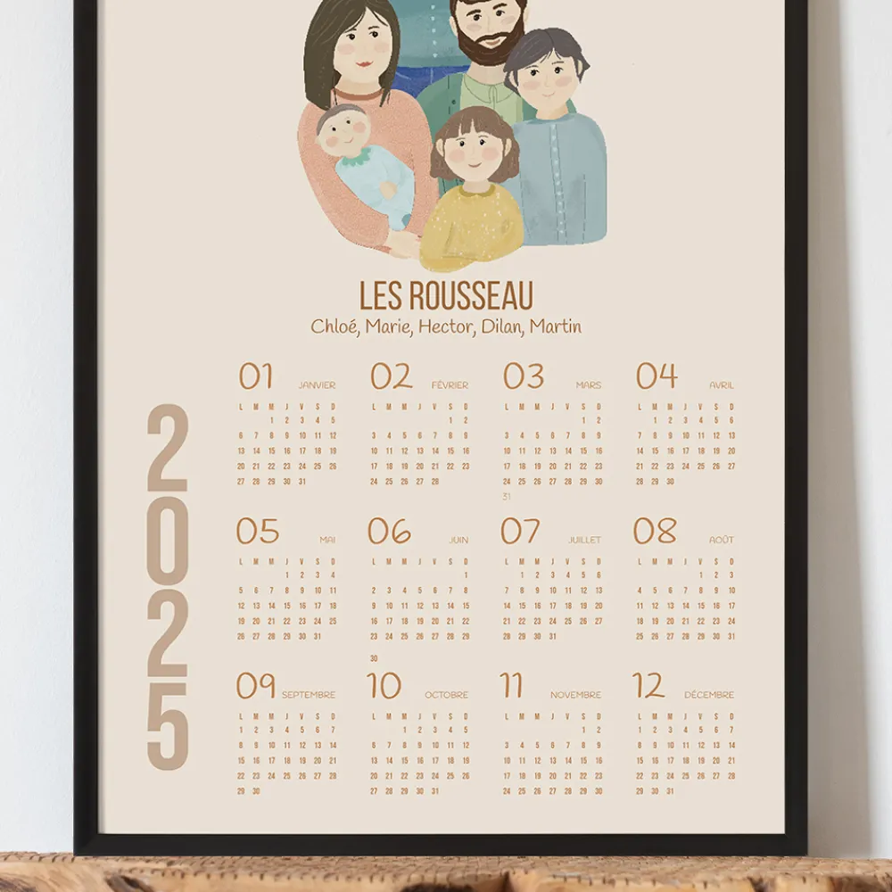Calendrier personnalisé - Portrait de Famille|Cadeaux.com Sale