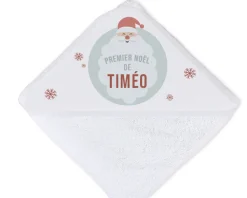 Cape de bain bébé personnalisable - Mon Premier Noël|Cadeaux.com Outlet