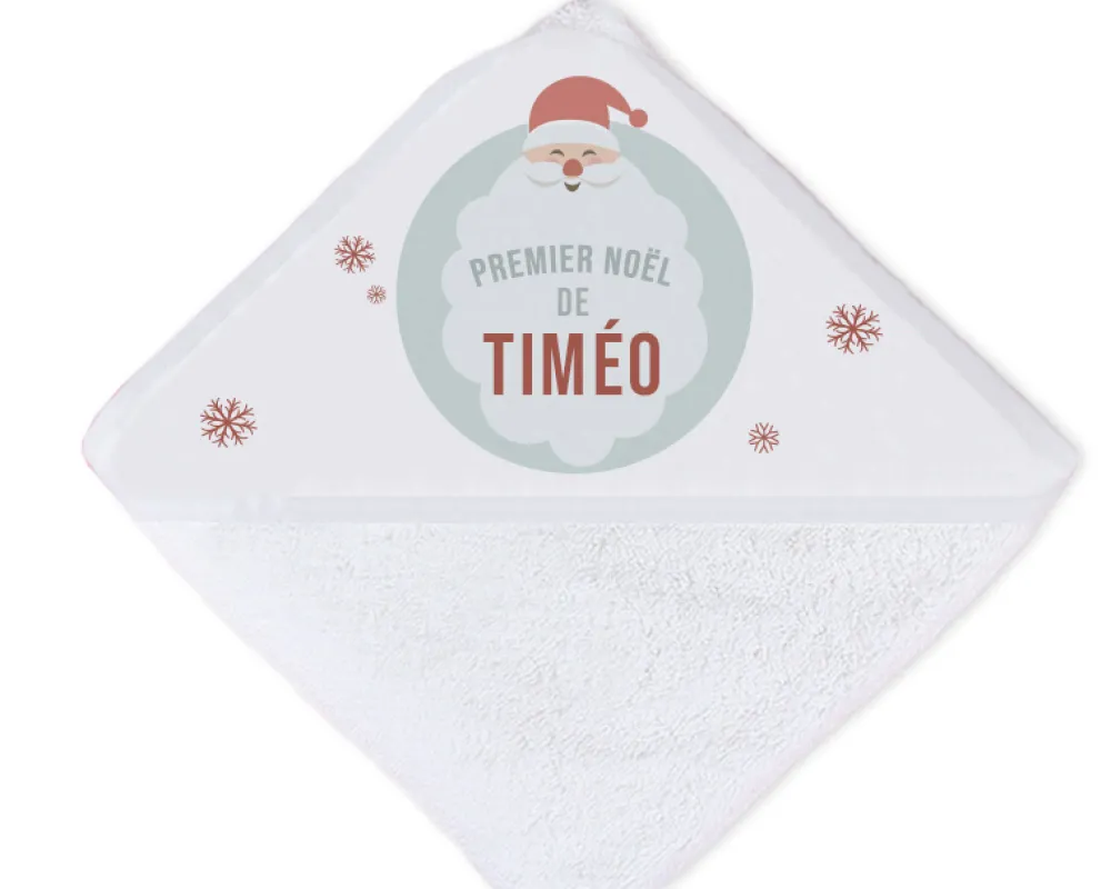 Cape de bain bébé personnalisable - Mon Premier Noël|Cadeaux.com Outlet