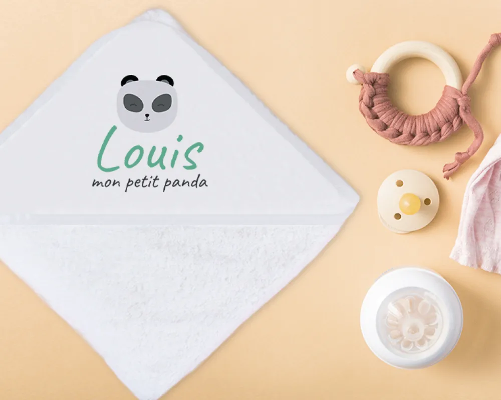 Cape de bain Personnalisable - Petit Panda|Cadeaux.com
