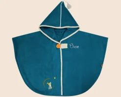 Cape de bain personnalisée brodée - Laton Pétrole|Cadeaux.com