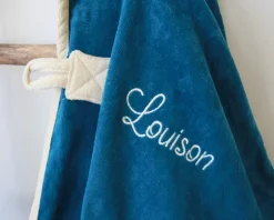 Cape de bain personnalisée brodée - Laton Pétrole|Cadeaux.com