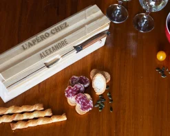 Cave à saucisson personnalisée et son couteau|Cadeaux.com Online