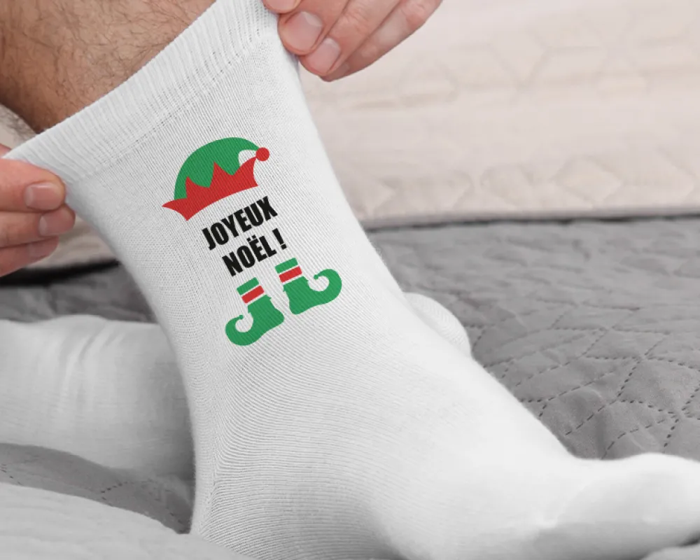 Chaussettes de Noël personnalisées - Lutin|Cadeaux.com Online