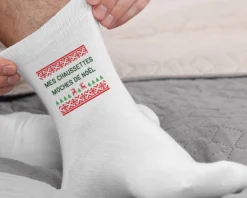 Chaussettes de Noël personnalisées - Message|Cadeaux.com