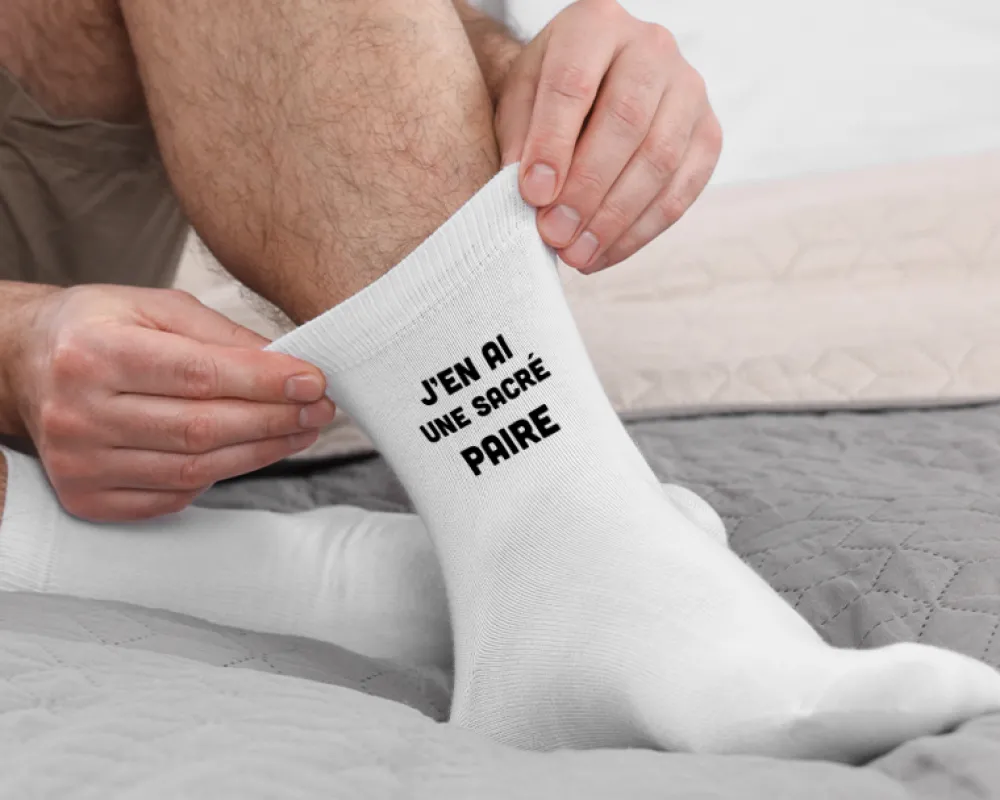 Chaussettes personnalisées - Message|Cadeaux.com