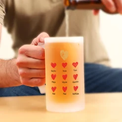 Chope de bière personnalisée - Papi et ses petits coeurs|Cadeaux.com New
