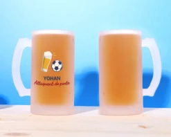 Chope de bière personnalisée - Apéro Foot|Cadeaux.com