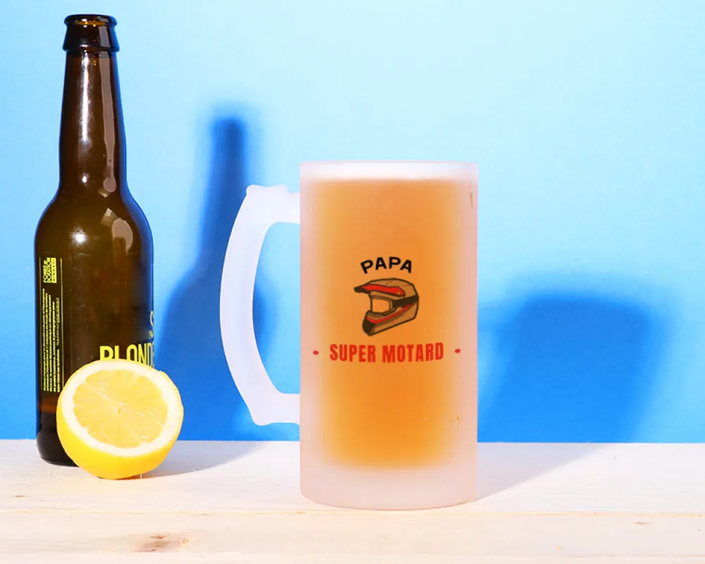 Chope de bière personnalisée - Passion Moto|Cadeaux.com Online