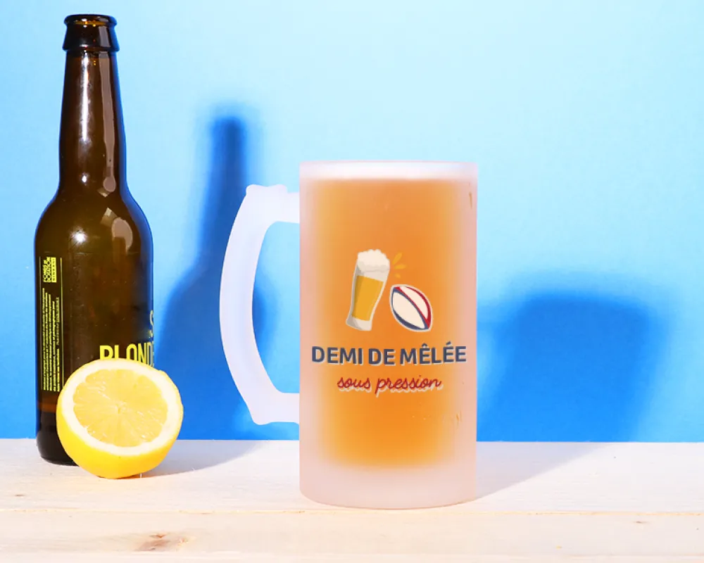 Chope de bière personnalisée - Apéro Rugby|Cadeaux.com New