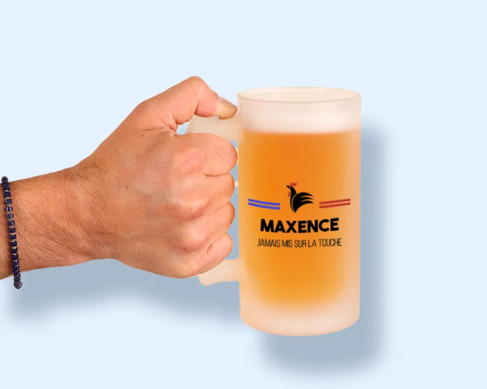Chope de bière personnalisée - Supporter Football|Cadeaux.com Online