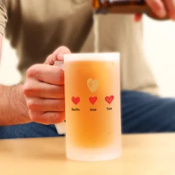 Chope de bière personnalisée - Papa et ses petits coeurs|Cadeaux.com