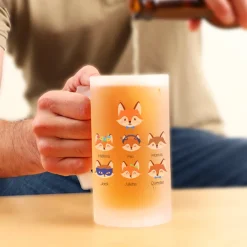 Chope de bière personnalisée - Papa Renard et sa meute|Cadeaux.com Hot