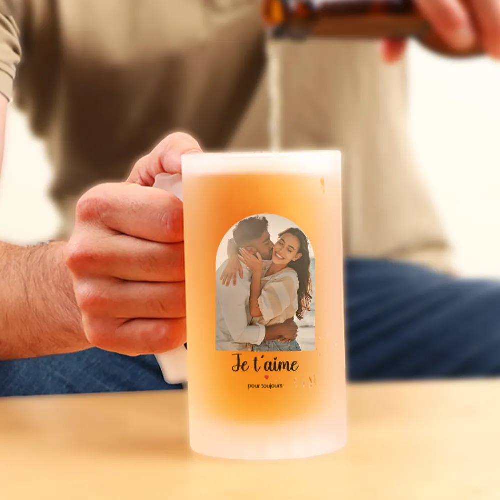 Chope de bière personnalisée - Instantané d'Amour|Cadeaux.com Hot