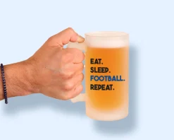 Chope de bière personnalisée - Message Football|Cadeaux.com