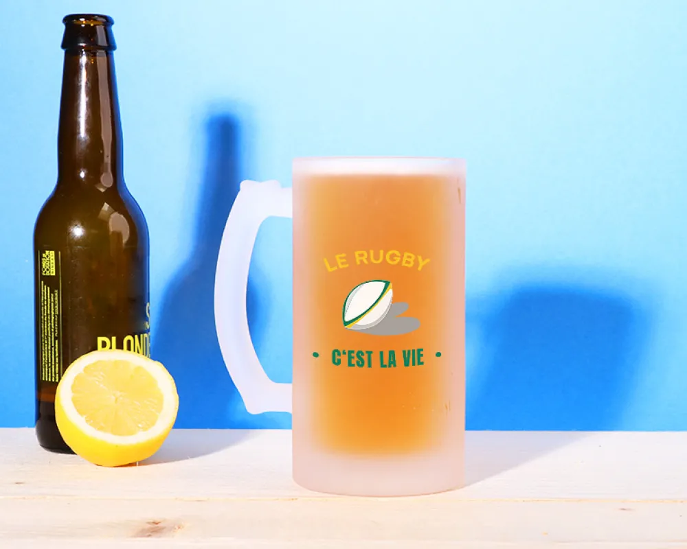 Chope de bière personnalisée - Passion Rugby|Cadeaux.com Outlet