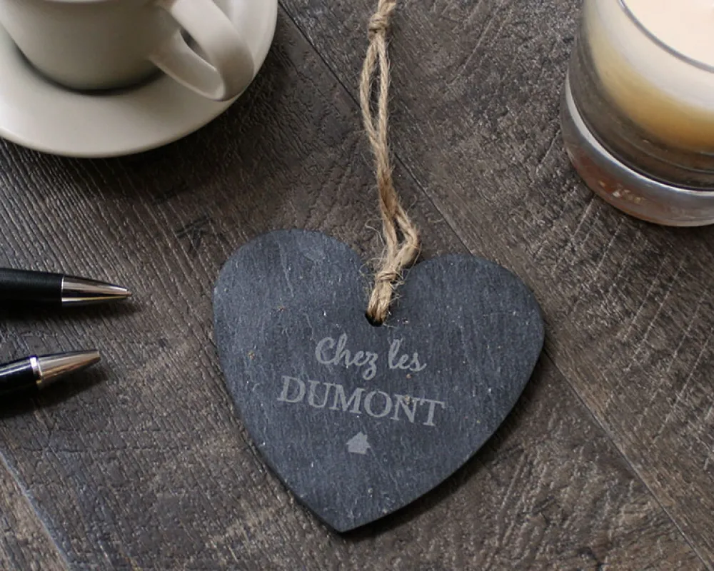 Coeur Ardoise à suspendre Famille|Cadeaux.com Outlet