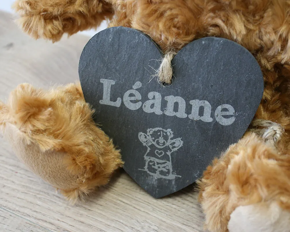 Coeur Ardoise à suspendre Teddy Bear|Cadeaux.com Outlet