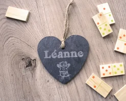 Coeur Ardoise à suspendre Teddy Bear|Cadeaux.com Outlet