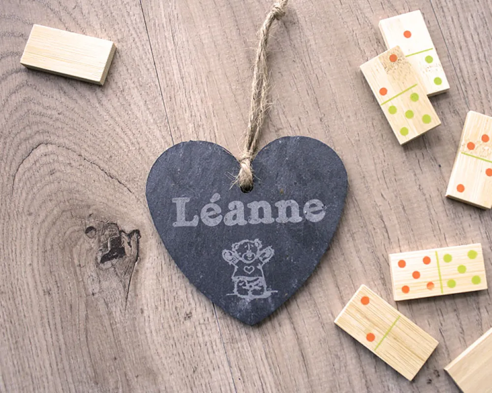 Coeur Ardoise à suspendre Teddy Bear|Cadeaux.com Outlet