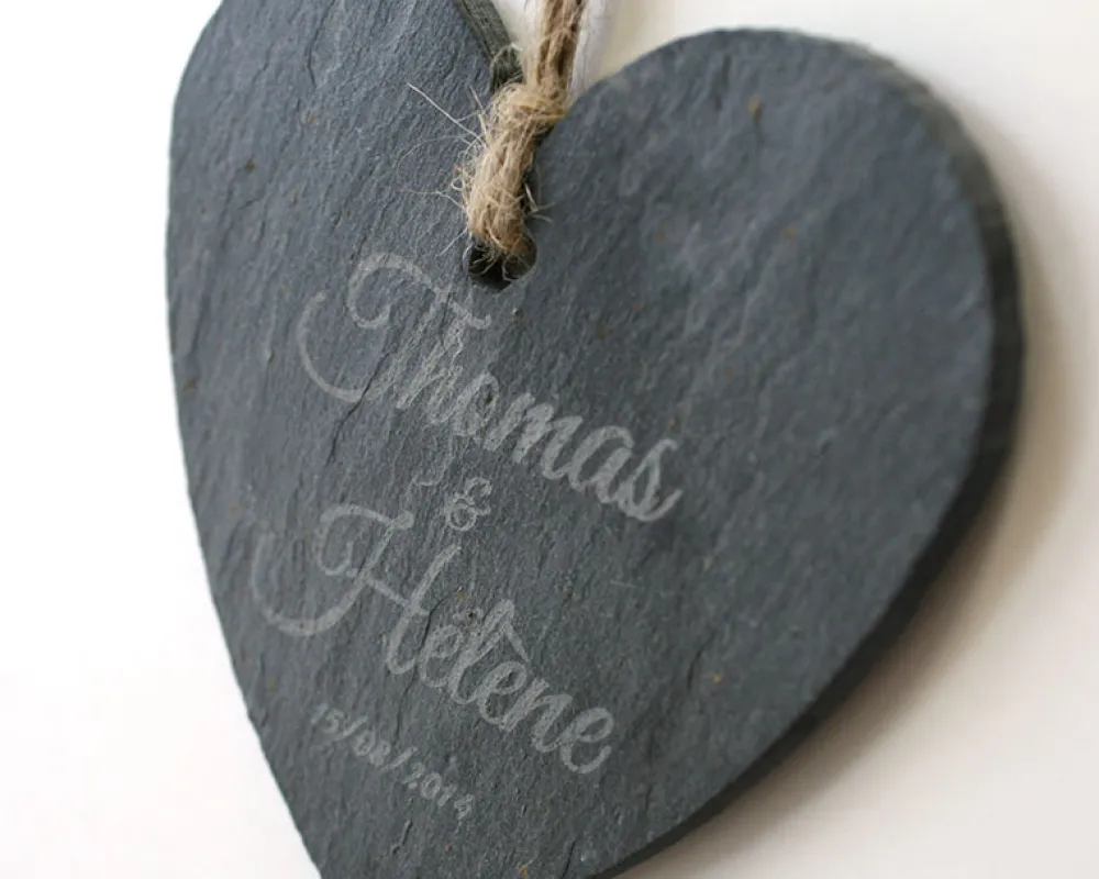 Coeur Ardoise à suspendre Mariage|Cadeaux.com Hot