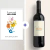 Coffret affiche et bouteille de vin personnalisées - Empreintes pour papa|Cadeaux.com Online