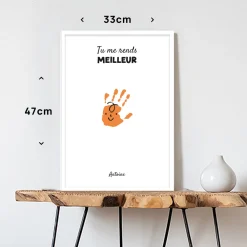 Coffret affiche et mug personnalisés - Empreintes pour papa|Cadeaux.com Outlet