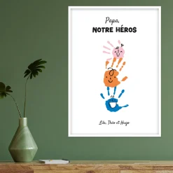 Coffret affiche et mug personnalisés - Empreintes pour papa|Cadeaux.com Outlet