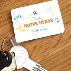 Coffret affiche et porte clés personnalisés - Empreintes pour papa|Cadeaux.com New