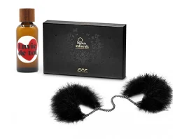 Coffret coquin personnalisé - Huile de massage et menottes|Cadeaux.com Outlet