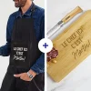 Coffret cuisine - Tablier noir et planche apéro personnalisés|Cadeaux.com Hot