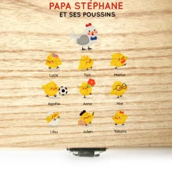 Coffret de chocolats Monbana personnalisé - Famille poussins|Cadeaux.com New