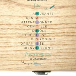 Coffret de chocolats Monbana personnalisé - Acrostiche Maitresse/Maitre|Cadeaux.com Best