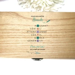 Coffret de chocolats Monbana personnalisé - Acrostiche Maitresse/Maitre|Cadeaux.com Best