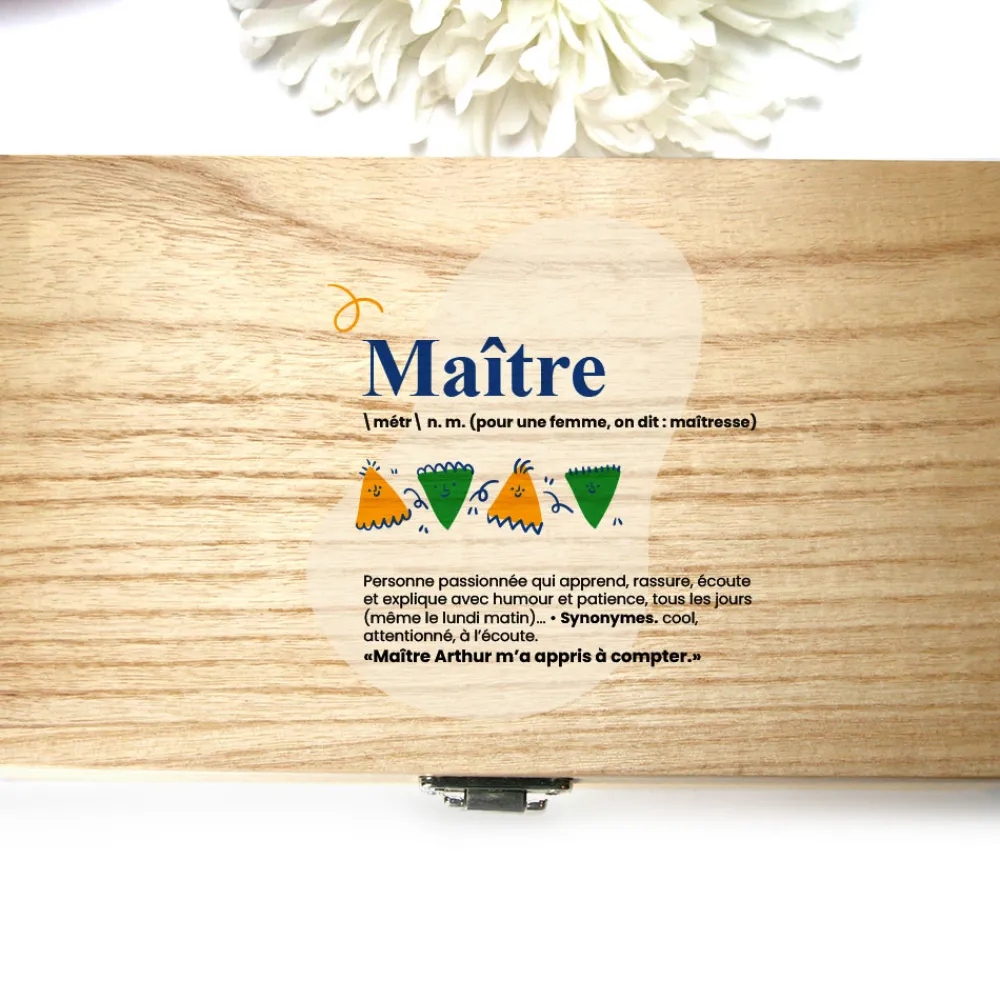 Coffret de chocolats Monbana personnalisé - Définition Maitresse/Maitre|Cadeaux.com Online