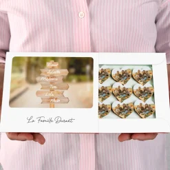 Coffret de chocolats personnalisés photo en forme de coeur - Destination Bohème|Cadeaux.com Online
